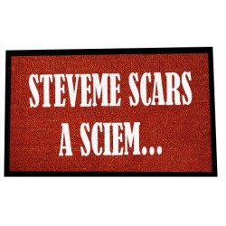 Zerbino "Steveme Scars" - Asciugapassi personalizzato con cornice in gomma