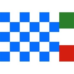 Bandiera Scacchi Azzurri Tricolore - Simbolo Patrio Italiano