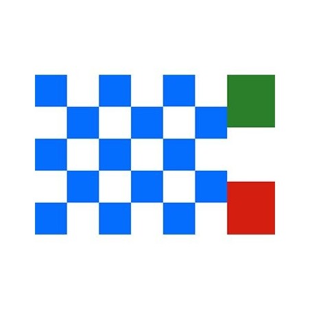 Bandiera Scacchi Azzurri Tricolore - Simbolo Patrio Italiano