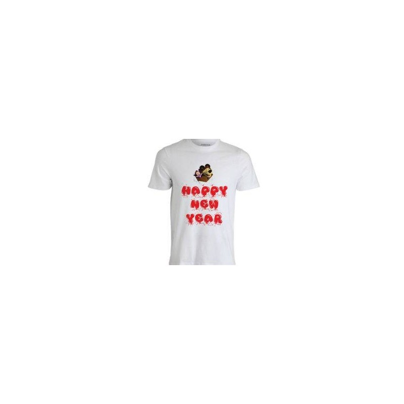 T-shirt Masha E Orso Happy New Year