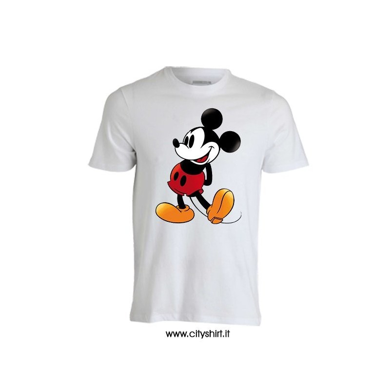 T-shirt Topolino Gamba Su Vintage