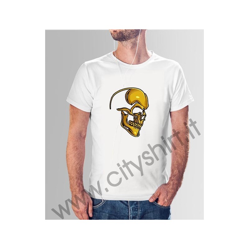 T-shirt Gold Skull