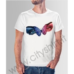 T Shirt Occhi con farfalla