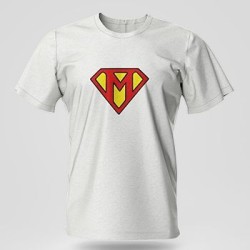 T-Shirt Personalizzabile con Iniziale Stile Superman